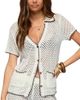 Edikted Edikted Rocca Contrast Button Up Crochet Top - 1