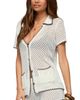 Edikted Edikted Rocca Contrast Button Up Crochet Top - 4