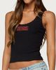 Edikted Edikted Rockstar Girlfriend Lacey Tank Top in Black, Women's at Urban Outfitters - 3