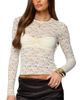 Edikted Edikted Rosette Bandeau Sheer Lace Top - 1