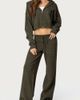Edikted Edikted Russell Knit Hooded Cardigan in Olive, Women's at Urban Outfitters - 2