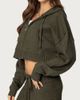 Edikted Edikted Russell Knit Hooded Cardigan in Olive, Women's at Urban Outfitters - 3