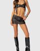 Edikted Edikted Sadaf Faux Leather Mini Skort in Brown/Washed, Women's at Urban Outfitters - 1