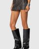 Edikted Edikted Sadaf Faux Leather Mini Skort in Brown/Washed, Women's at Urban Outfitters - 2
