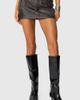 Edikted Edikted Sadaf Faux Leather Mini Skort in Brown/Washed, Women's at Urban Outfitters - 3