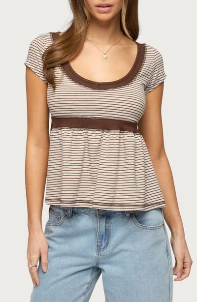 EDIKTED EDIKTED Sady Contrast Stripe Babydoll Top