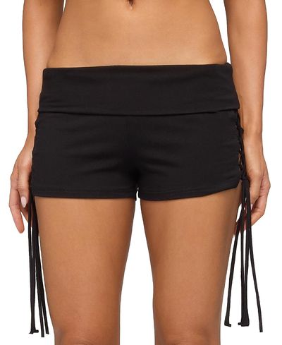 Edikted Edikted Saffyre Lace Up Foldover Shorts