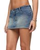 Edikted Edikted Seffie Low Rise Stretchy Denim Micro Skort - 4