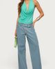 Edikted Edikted Sephie Stud Cowl Neck Halter Top in Turquoise, Women's at Urban Outfitters - 2