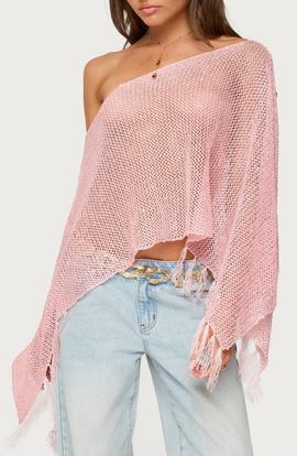 EDIKTED EDIKTED Sequin Fringe Poncho