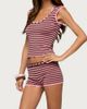 Edikted Edikted Shelba Button Striped Knit Top in Pink/And/Brown, Women's at Urban Outfitters - 4