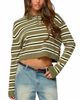 Edikted Edikted Shelby Striped Polo Sweater - 5