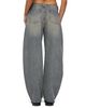 Edikted Edikted Side Belt Low Rise Barrel Jeans - 3