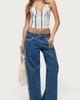 Edikted Edikted Sofey Striped Denim Halter Top in Mix, Women's at Urban Outfitters - 2