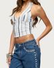 Edikted Edikted Sofey Striped Denim Halter Top in Mix, Women's at Urban Outfitters - 4