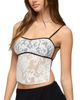 Edikted Edikted Solara Contrast Backless Sheer Crochet Top - 4