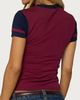 Edikted Edikted Sophiah Contrast T Shirt Top in Burgundy/And/Navy, Women's at Urban Outfitters - 5