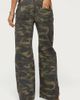 Edikted Edikted Soya Camo Low Rise Baggy Jeans in Olive/Washed, Women's at Urban Outfitters - 5