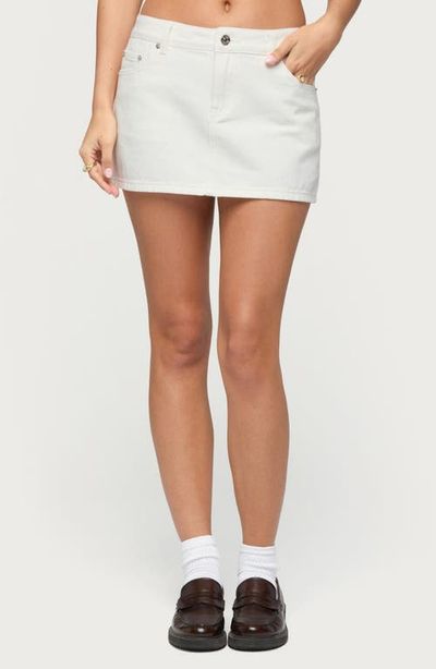 EDIKTED EDIKTED Spencer Low Rise Denim Miniskirt