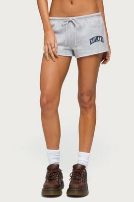 Edikted Edikted Sporty Babe Edikted Micro Shorts in Gray/Melange, Women's at Urban Outfitters