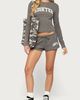 Edikted Edikted Sporty Babe Long Sleeve T Shirt in Dark/Gray, Women's at Urban Outfitters - 2