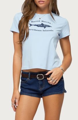 EDIKTED EDIKTED Surf Club Stretch Cotton Graphic T-Shirt
