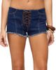 Edikted Edikted Svea Lace Up Denim Micro Shorts - 1