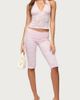 Edikted Edikted Talisa Foldover Lace Capri Leggings in Light/Pink, Women's at Urban Outfitters - 2