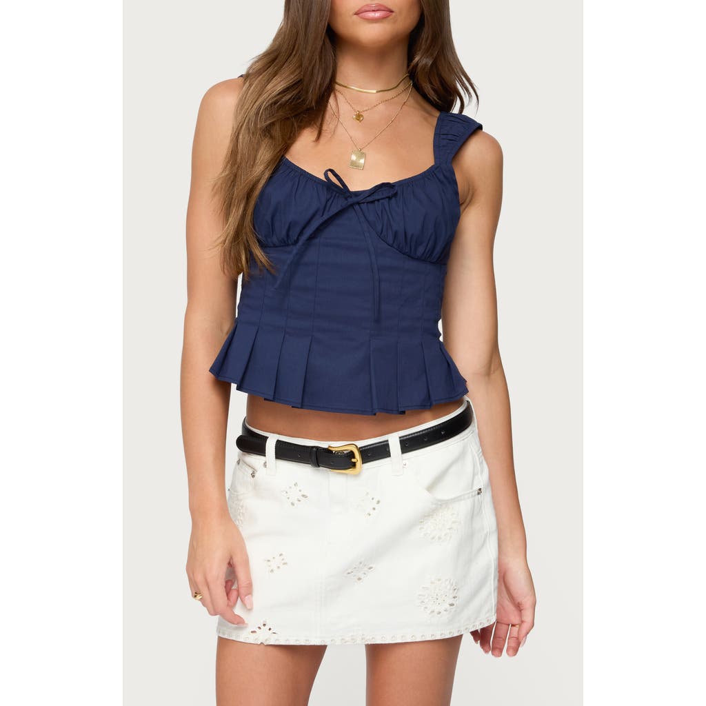 EDIKTED EDIKTED Tammie Pleated Poplin Top