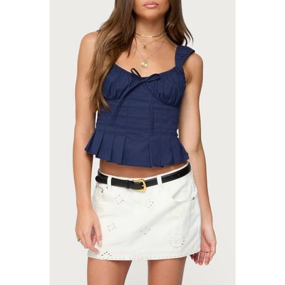 EDIKTED EDIKTED Tammie Pleated Poplin Top
