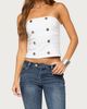 Edikted Edikted Tanda Napoleon Strapless Top in White, Women's at Urban Outfitters - 4
