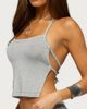 Edikted Edikted Teagyn Backless Metallic Knit Top in Silver, Women's at Urban Outfitters - 3