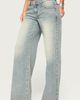Edikted Edikted Teala Studded Low Rise Baggy Jeans in Light/Blue/Washed, Women's at Urban Outfitters - 4