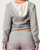 Edikted Edikted Team Barbie Terry Zip Up Hoodie in Light/Gray/Melange, Women's at Urban Outfitters - 5