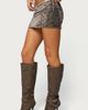 Edikted Edikted Teresa Printed Mesh Mini Skirt in Brown, Women's at Urban Outfitters - 3