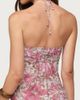 Edikted Edikted Tessa Floral Split Front Halter Top in Mix, Women's at Urban Outfitters - 5