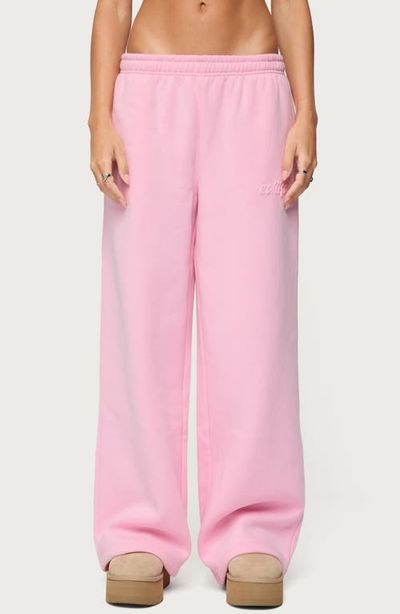 EDIKTED EDIKTED Totally Logo Wide Leg Sweatpants