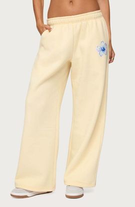 EDIKTED EDIKTED Tropical Blooms Wide Leg Sweatpants