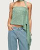 Edikted Edikted Two Piece Sequin Knit Scarf Top in Sage, Women's at Urban Outfitters - 4