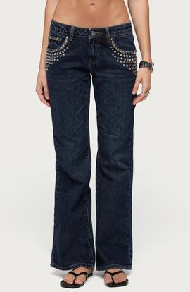 EDIKTED EDIKTED Tyler Stud Bootcut Jeans