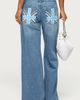 Edikted Edikted Uk Cutie Low Rise Baggy Jeans in Light/Blue/Washed, Women's at Urban Outfitters - 1