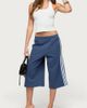 Edikted Edikted Uma Stripey Bermuda Shorts in Dark/Blue, Women's at Urban Outfitters - 2