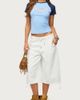 Edikted Edikted Uruguay Contrast Raglan T Shirt Top in Light/Blue/And, Women's at Urban Outfitters - 2