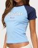 Edikted Edikted Uruguay Contrast Raglan T Shirt Top in Light/Blue/And, Women's at Urban Outfitters - 3