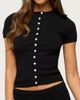 Edikted Edikted Vanessa Button Up Knit Top in Black, Women's at Urban Outfitters - 2
