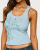 Edikted Edikted Veila Rhinestone Ribbed Graphic Tank Top in Light/Blue, Women's at Urban Outfitters - 1