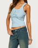 Edikted Edikted Veila Rhinestone Ribbed Graphic Tank Top in Light/Blue, Women's at Urban Outfitters - 4