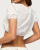 Edikted Edikted Vessey Eyelet Cropped Bubble Top in White, Women's at Urban Outfitters - 5