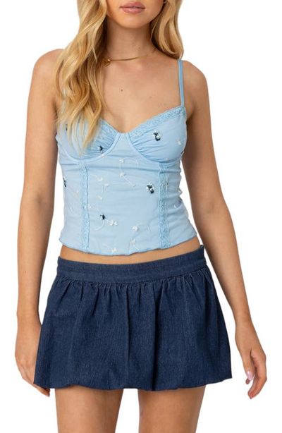 EDIKTED EDIKTED Victoria Embroidered Underwire Mesh Camisole