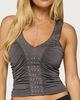 Edikted Edikted Whitt Studded Ruched Tank Top in Dark/Gray, Women's at Urban Outfitters - 1
